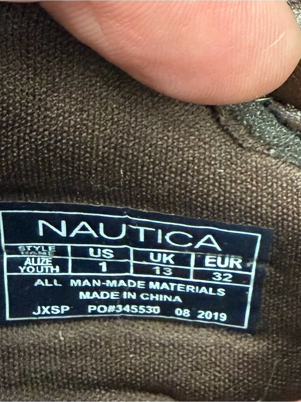 Nautica Boys Alize Youth Faux-Leather Lace-up Ankle Boots Size 1